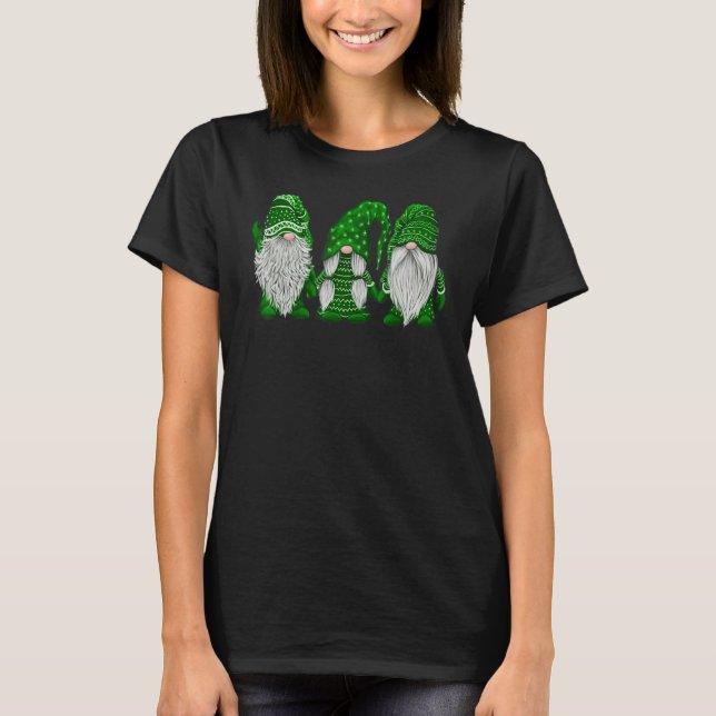 Grön Tröja Gnome St Patrick's Day Irländsk Gnome (Framsida)