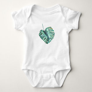 Grön tropisk lövmonsterahandflatan t-shirt