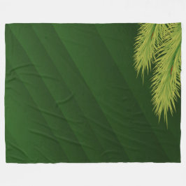 Grön tropisk palmblad naturdesign fleecefilt
