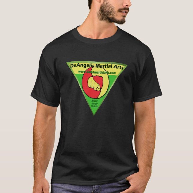 Grön Tshirt för DeAngelis kampsportar Tee (Framsida)