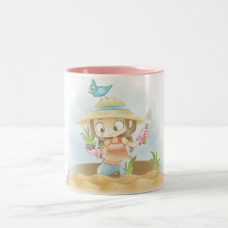 Grön tumkaffemugg Två-Tonad mugg