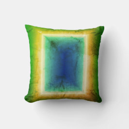 Grön Turkos Dörr Neon Illusion Effekt Kudd Kudde