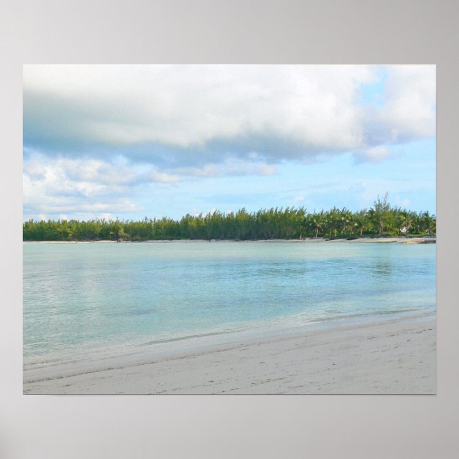 GRÖN TURTLE CAY /ABACO ÖARNA" HAVSLANDSKAP POSTER (Framsidan)