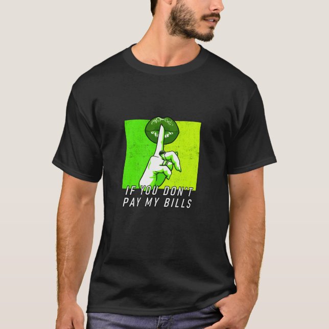 Grön Tyst Nu Grön Distressed Grafik T Shirt (Framsida)