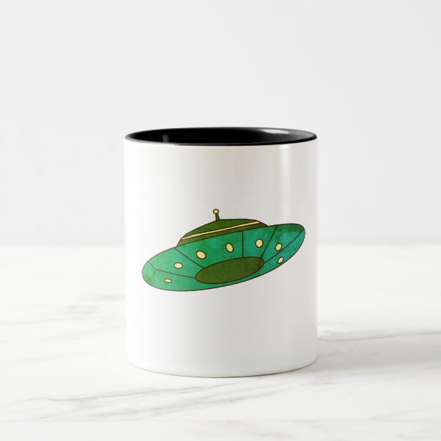 Grön UFO Två-Tonad Mugg (Center)
