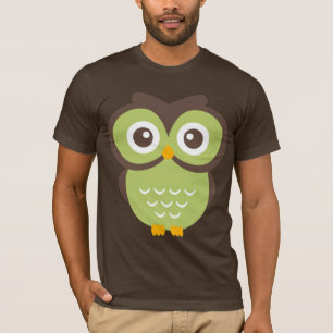 Grön uggla T T-shirt
