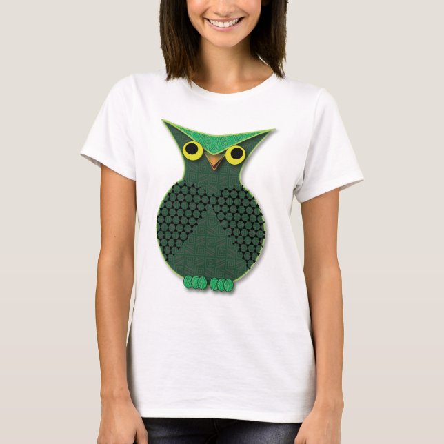 Grön uggla tee (Framsida)
