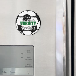 Grön universitetsfotboll anpassad för högstadiet magnet