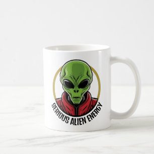 Grön utomjording kaffemugg