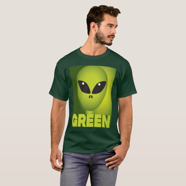 Grön utomjording t shirt (Hel framsida)
