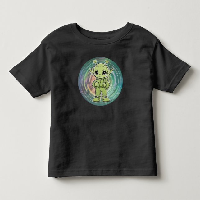 Grön utomjording t shirt (Framsida)