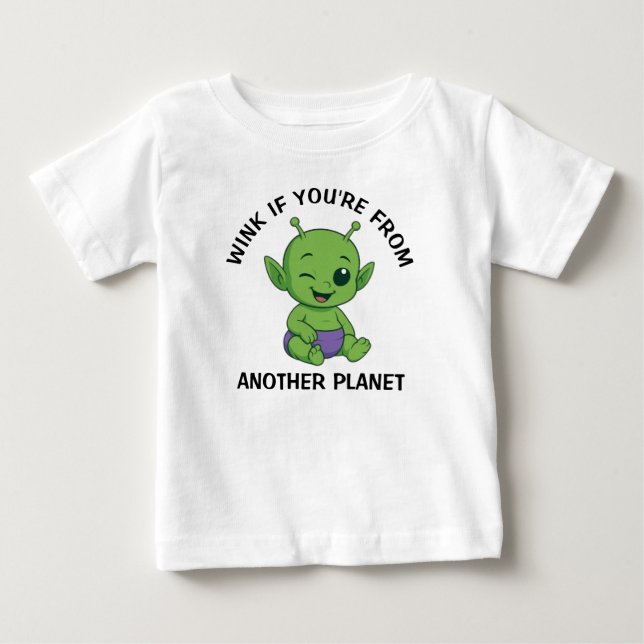 Grön utomjording t shirt (Framsida)