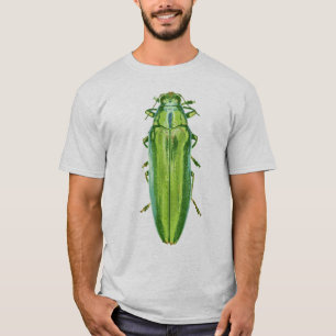Grön utskjutande skjorta t shirt