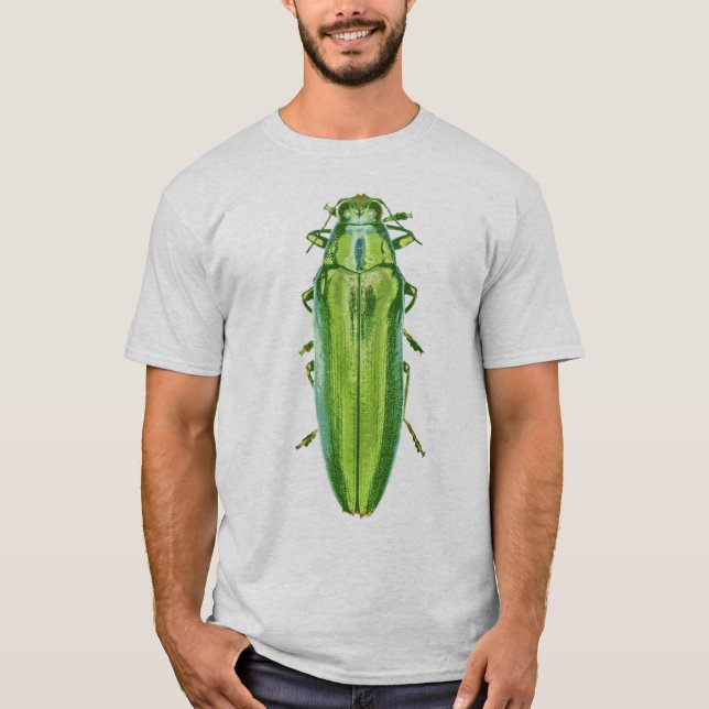 Grön utskjutande skjorta t shirt (Framsida)