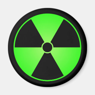 Grön utstrålningssymbolmagnet magnet