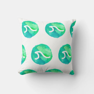 Grön vågdesign kudde