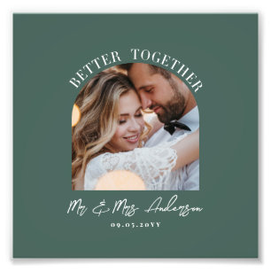 Grön valv fotobryllopsgåva heminredning fototryck