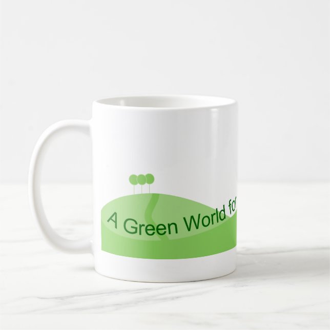 Grön värld kaffemugg (Vänster)