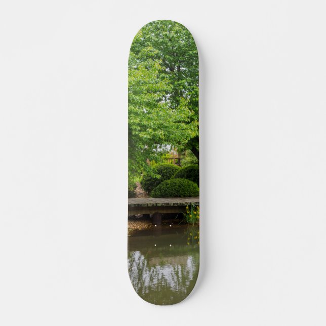 Grön vårpromenad mini skateboard bräda 18,5 cm (Framsida)