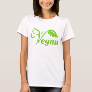 Grön veganlogotyp t shirt