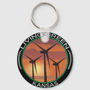 Grön vind Kansas Nyckelring