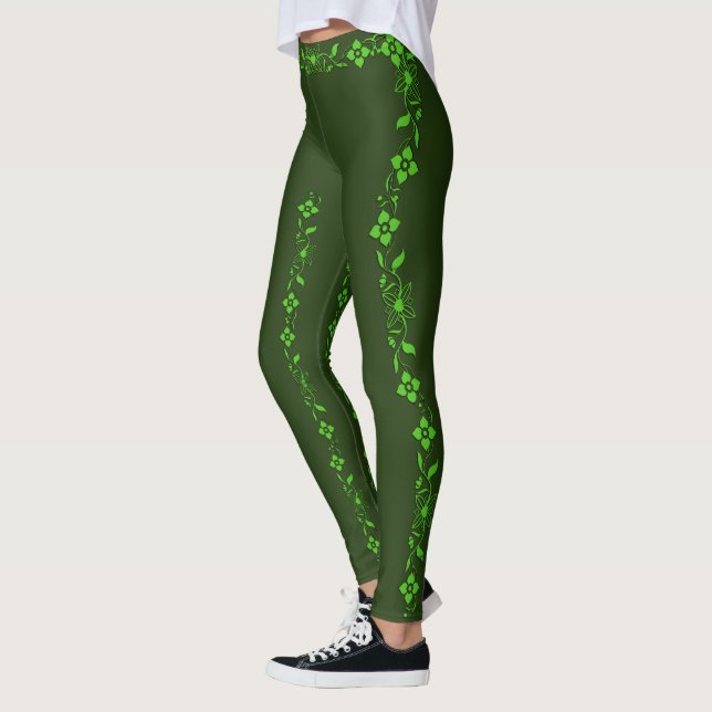 GRÖN VINE LEGGINGS (Vänster)