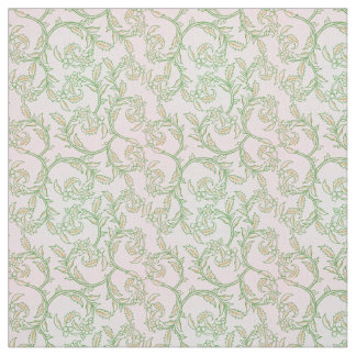 Grön vinranka Mönster Dekorativt textil tyg
