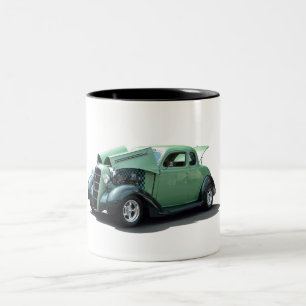 Grön vintage hoade Stång Två-Tonad Mugg