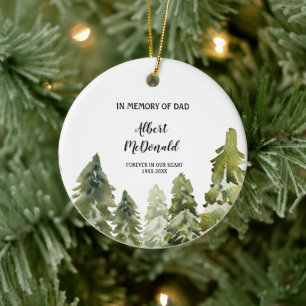 Grön vinter till minne av julen i Pappa Julgransprydnad Keramik