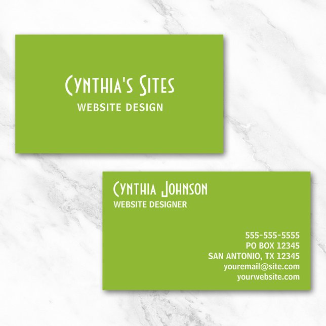 Grön Visitkort (Pea Soup Green Business Cards)