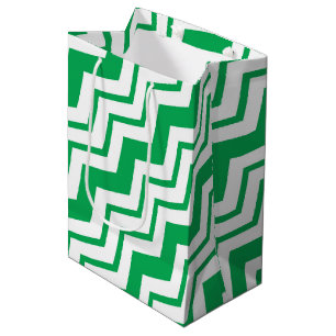 Grön vit Chevron sicksack-mönsterdesign