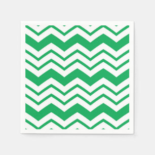 Grön vit Chevron sicksack mönsterdesign Pappersservett