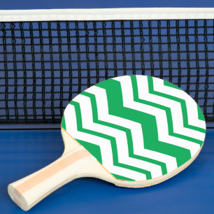 Grön vit Chevron sicksack mönsterdesign Pingisracket