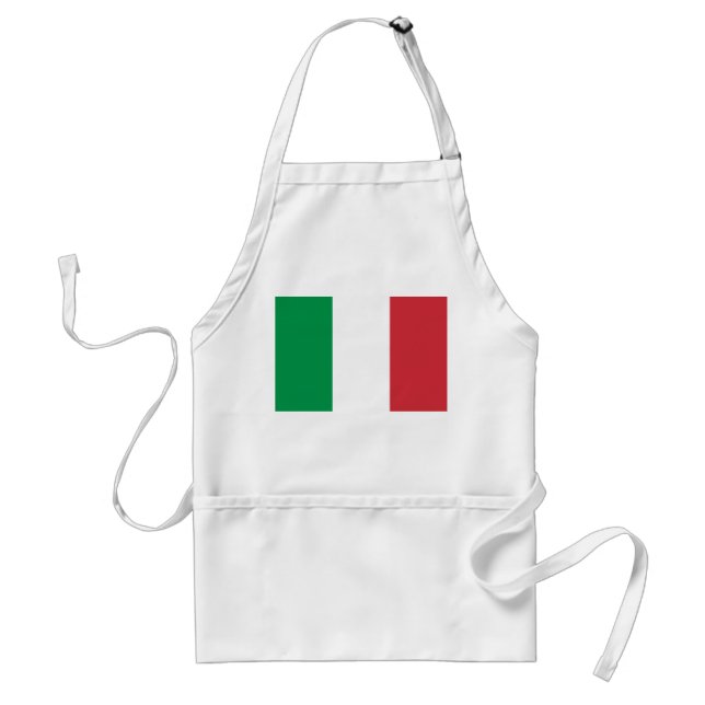 Grön Vit Och Röd Italienska Flaggans Färger Förkläde (Framsidan)