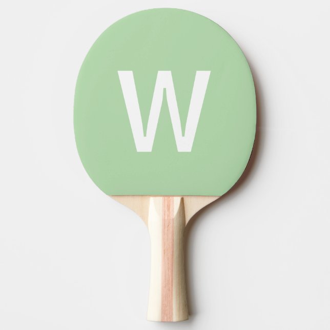 Grön & vit Personlig Pingisboll Pingisracket (Framsidan)