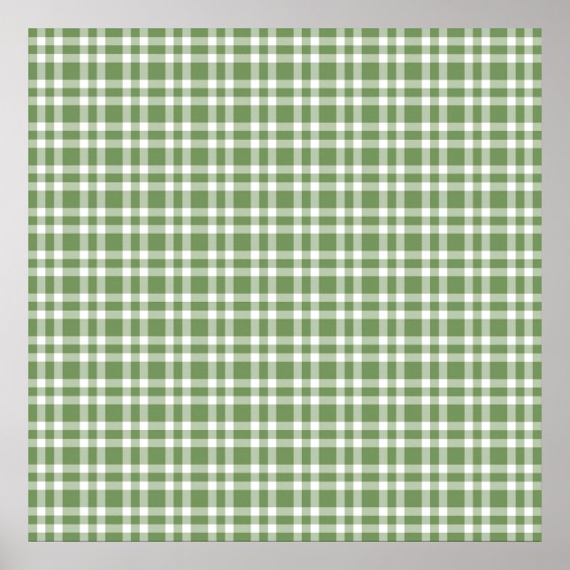 Grön-vit-rutig mönster poster (Framsidan)
