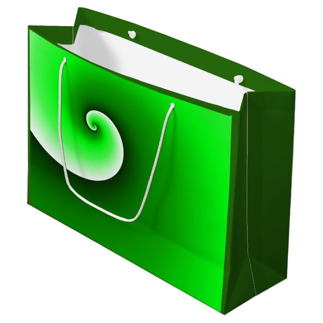 Grön Vit Spiralgradient (Framsidan Vinklad)