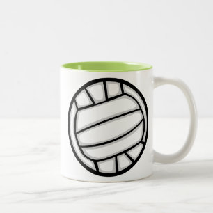 Grön volleyboll Två-Tonad mugg