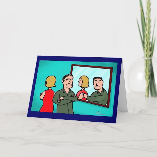 Grön Weenii "Dags att reflektera" Välkomstkort Kort (Framsida)