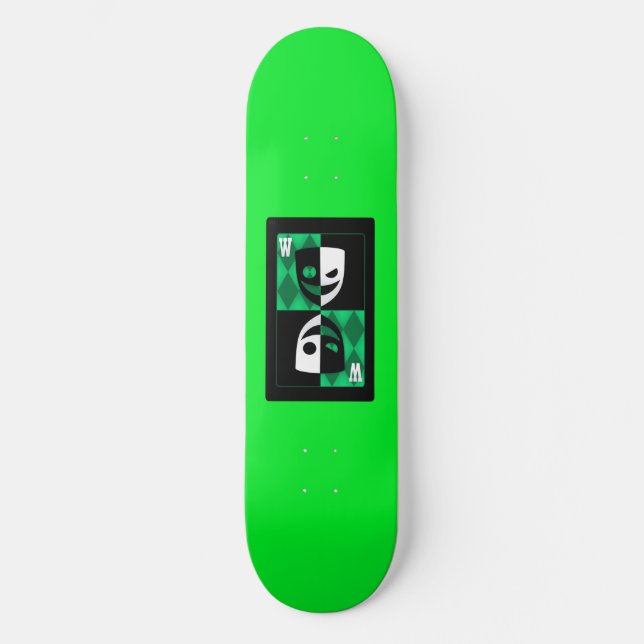Grön Wilcard skateboarddäck Mini Skateboard Bräda 18,7 Cm (Framsida)