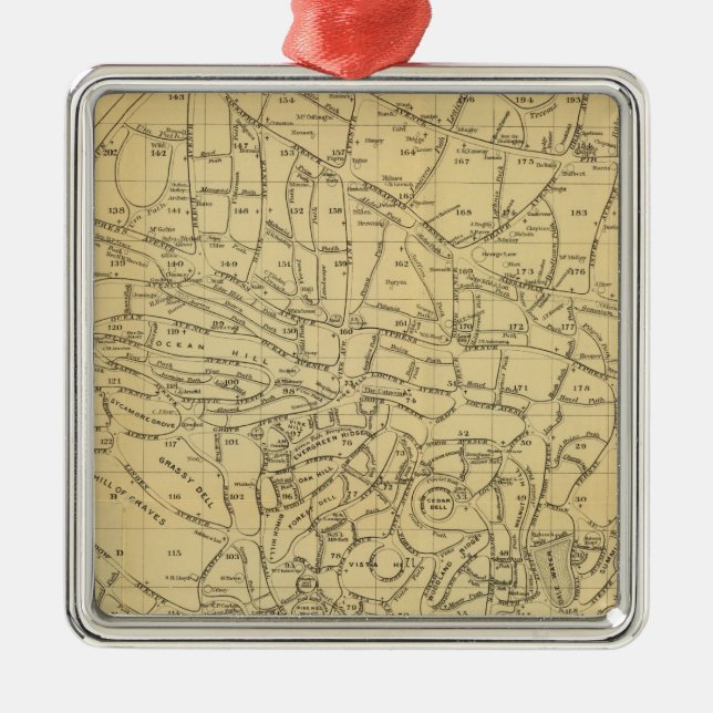 Grön Wood kyrkogård Julgransprydnad Metall (Framsidan)