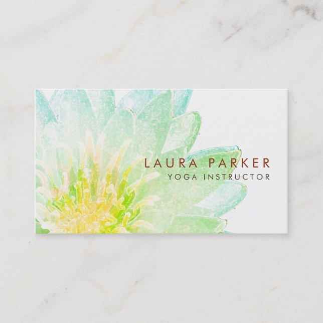 Grön Yoga för meditation för Visitkort (Framsida)