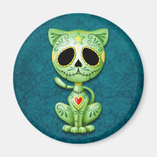 Grön Zombiesockerkattunge Magnet