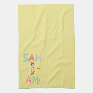 Gröna ägg och skinka Sam-I-Am Kökshandduk