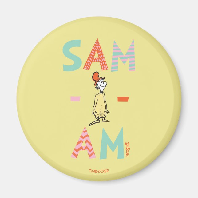 Gröna ägg och skinka | Sam-I-Am Magnet (Framsidan)