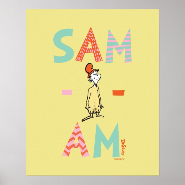 Gröna ägg och skinka | Sam-I-Am Poster (Framsidan)