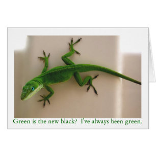 Gröna Anole Hälsningskort