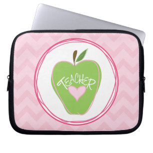 Gröna Apple & sicksacklaptop sleeve