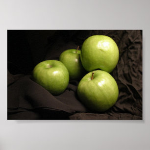 Gröna äpplen för poster