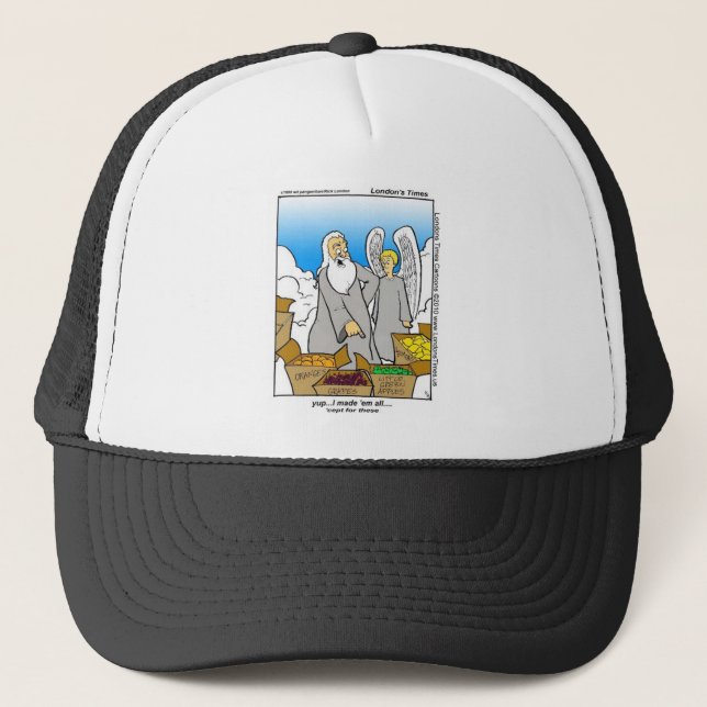 Gröna Äpplen Roliga Muggar Kort T-shirts & Present Truckerkeps (Framsida)